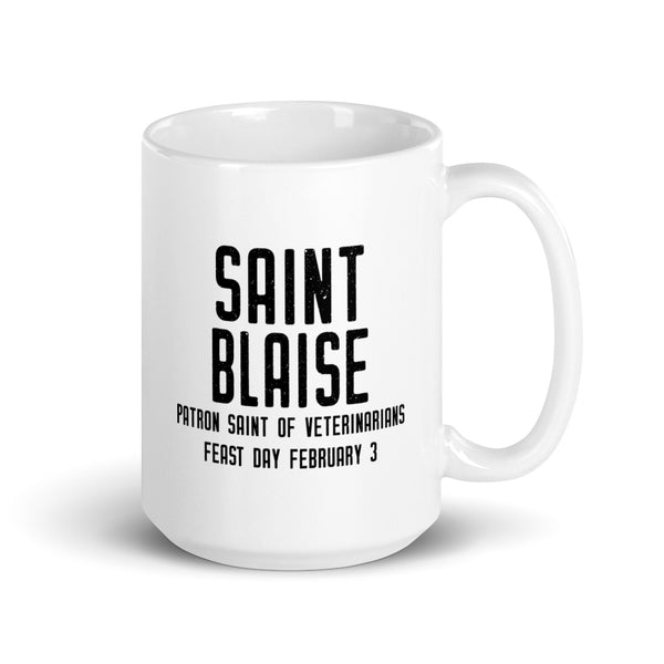 St. Blaise Mug, Patron Saint of Veterinarians, Veterinary Student Graduation Gift, Vet Tech Thank You, Catholic Martyr Mug