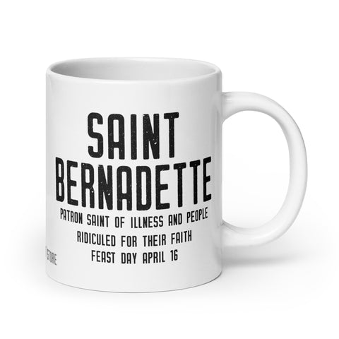 St. Bernadette Mug, French Catholic Saint, Patron Saint of Illness and People Ridiculed for their Faith, Catholic Gift, Nun and Priest Mug