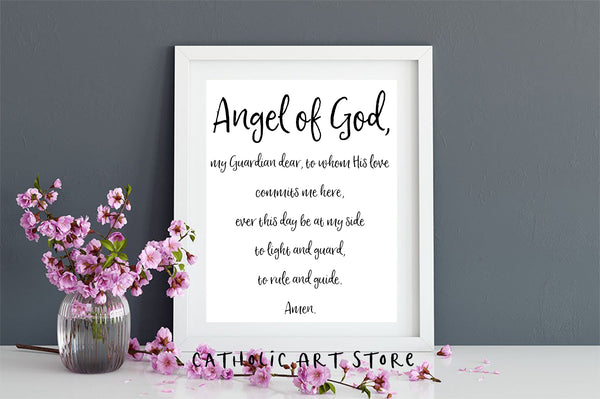 Angel of God Printable | www.catholicartstore.com