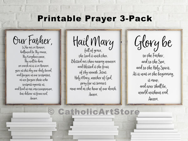 Our Father Prayer - The Lord's Prayer Digital Art - Catholic Wall Art - Religious Home Decor