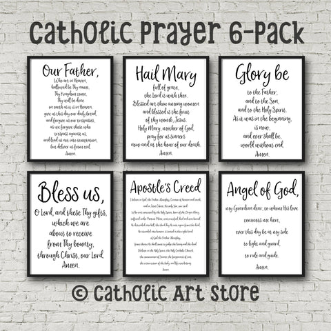 Catholic Prayer Printable 6-Pack | www.catholicartstore.com