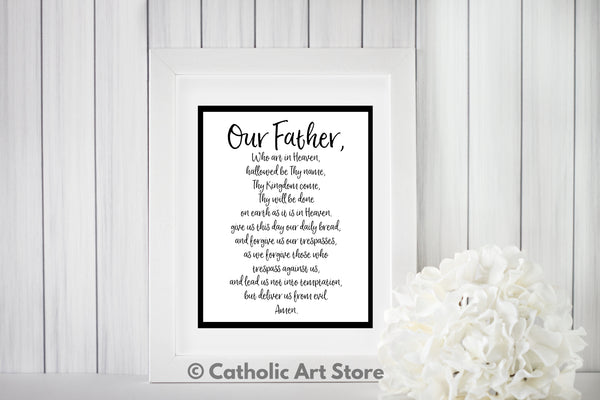 Our Father Printable | www.catholicartstore.com