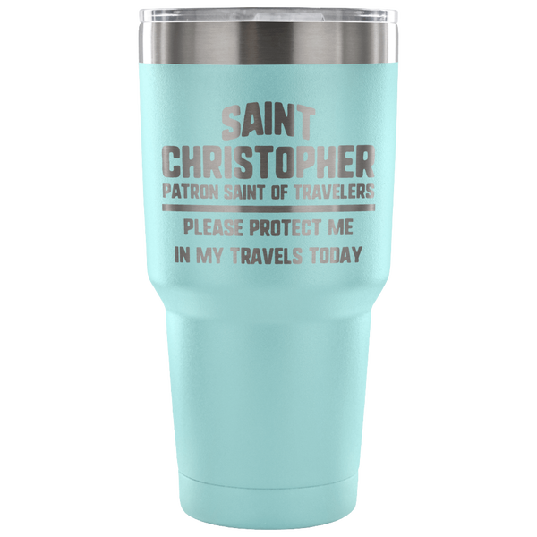Saint Christopher Travel Tumbler - Patron Saint of Travelers - 30oz Travel Mug