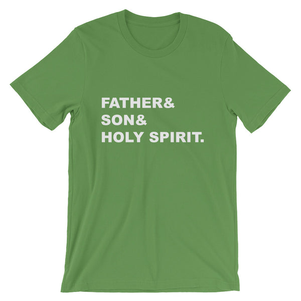 Father & Son & Holy Spirit Short-Sleeve Unisex T-Shirt - Catholic Gift - Sign of the Cross - Catholic Teacher Gift
