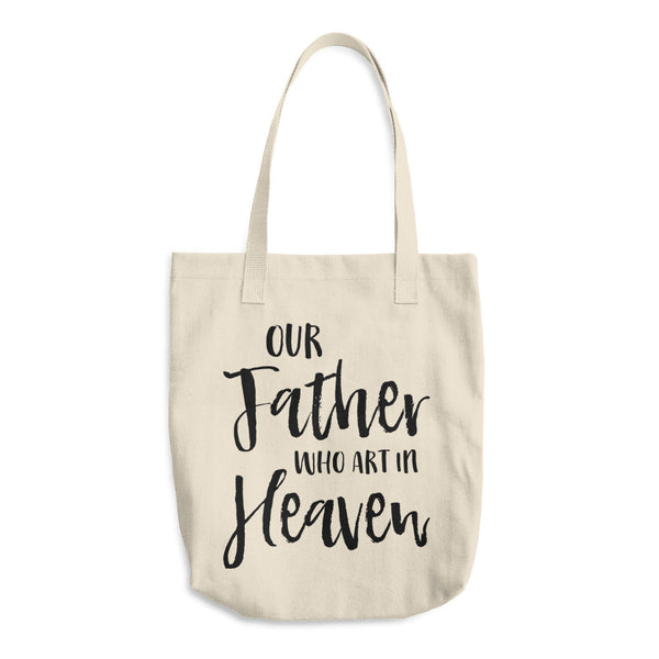 Our Father who art in Heaven Tote bag - Catholic Prayer Gift - Reusable Bag