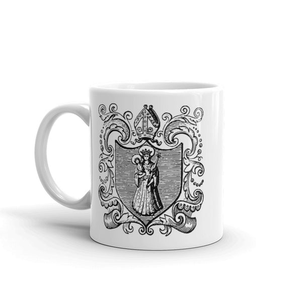 Blessed Virgin Mary and Baby Jesus Mug - Our Lady of Mount Carmel - Vintage Catholic Image