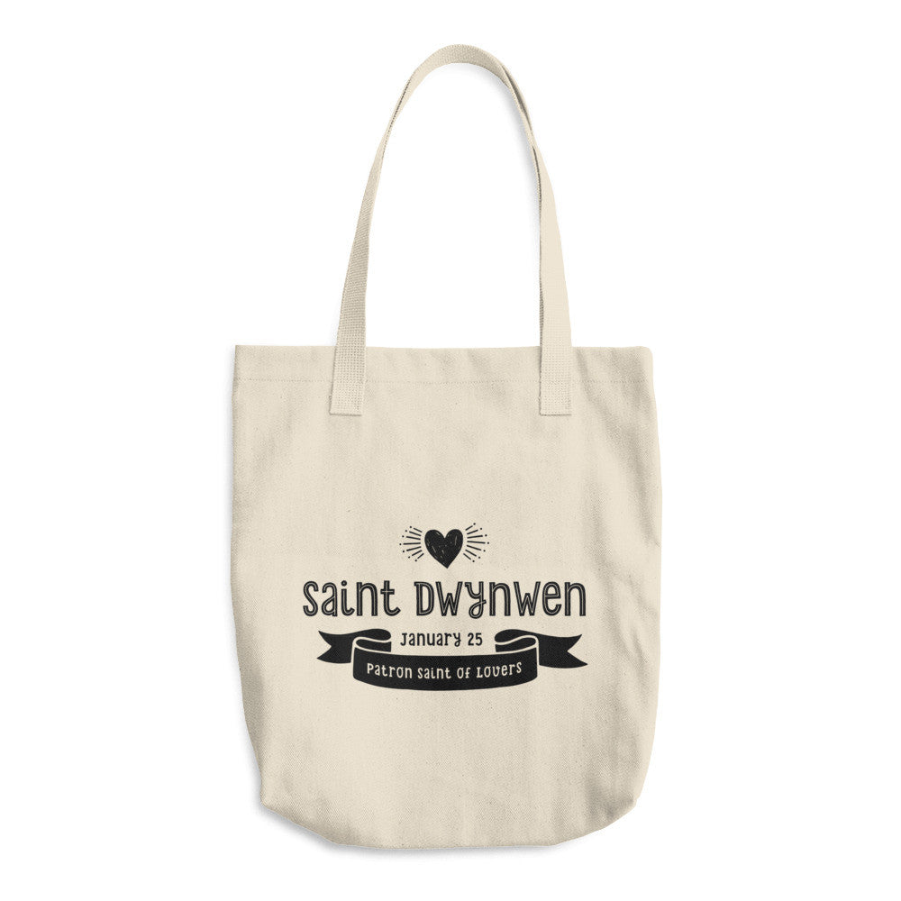 Saint Dwynwen Tote Bag - Patron Saint for Lovers - Catholic Bridesmaid and Bridal Party Gift