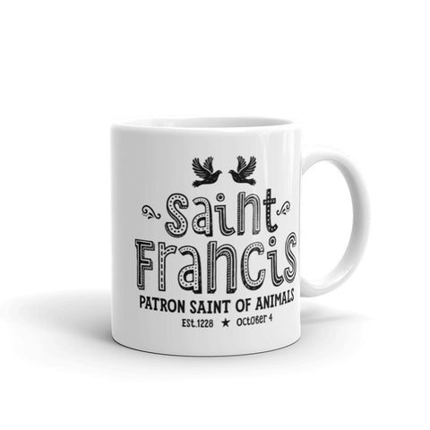 Saint Francis Mug - Patron Saint of Animals - Catholic Coffee Cup Gift
