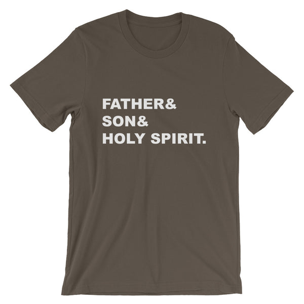 Father & Son & Holy Spirit Short-Sleeve Unisex T-Shirt - Catholic Gift - Sign of the Cross - Catholic Teacher Gift