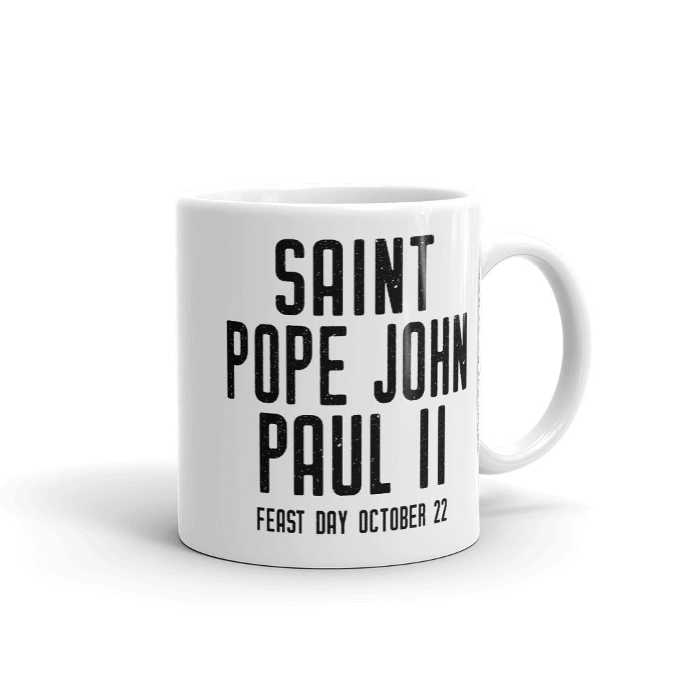 St. Pope John Paul II Mug – “Remember the past with gratitude” - Catholic Pope Quote - Nun Priest Gift - RCIA Confirmation Graduation