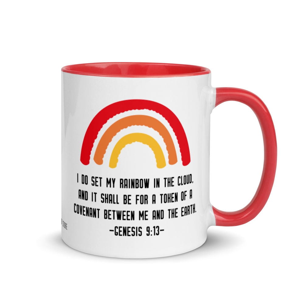 Genesis 9:13 Bible Verse Mug, Noah's Ark Cup, Rainbow Covenant Mug, Ca –  Catholic Art Store
