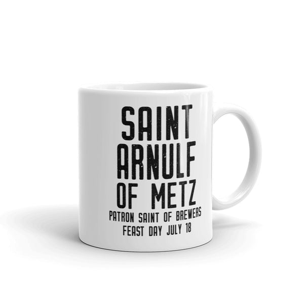 St. Arnulf of Metz Mug - Patron Saint of Brewers - Catholic Father’s Day Gift – Beer Priest Brother Dad Deacon RCIA Confirmation Graduation Baptism