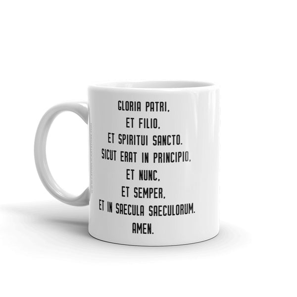 Gloria Patri Latin Prayer Mug - Catholic Coffee Cup - Priest, Nun, Deacon, & Clergy Gift Idea