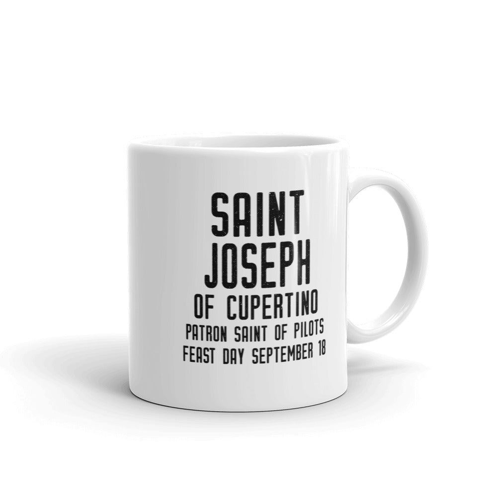 St. Joseph of Cupertino Pray for Us Mug - Patron Saint of Pilots – Catholic Aviator Gift – Flight School Graduation Gift - Astronaut Mug