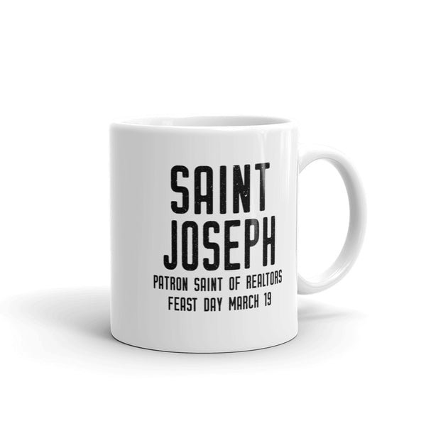 St. Joseph Pray for Us Mug, Patron Saint of Realtors, Catholic Real Estate Agent Mug, Catholic Home Seller Gift, Realtor Mug, Thank You Gift