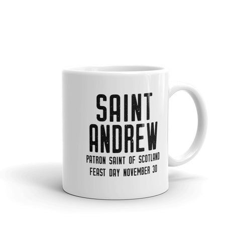 St. Andrew Pray for Us Mug, Patron Saint Scotland, Catholic Apostle Mug, Saint Andrew's Day Gift, Scottish Priest Nun Gift, RCIA Confirmation Gift