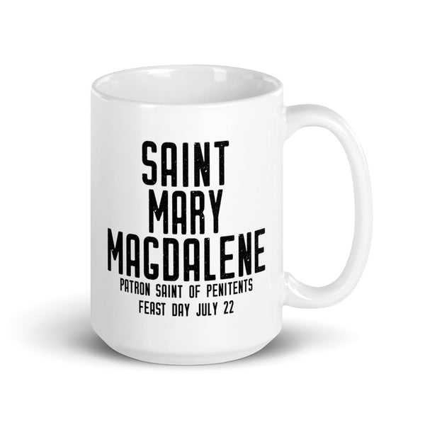 St. Mary Magdalene Pray for Us Mug - Patron Saint of Penitents - Catholic Gift – Priest Nun Deacon RCIA Confirmation Graduation Baptism Repentant Sinner Convert