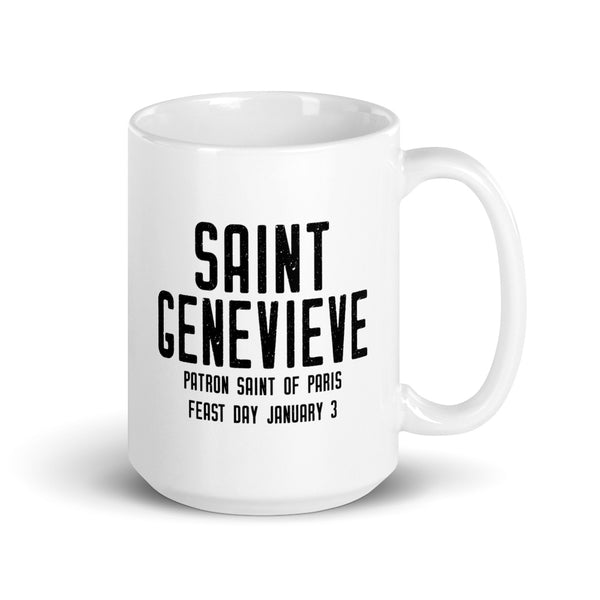 St. Genevieve Pray for Us Mug - Patron Saint of Paris – Catholic Gift – France French Student Teacher RCIA Confirmation Graduation Baptism