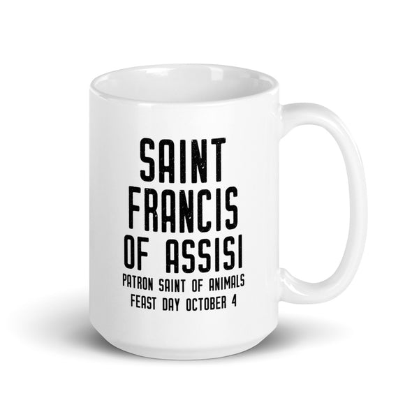 St. Francis of Assisi Mug, Patron Saint Animals, Animal Lover Gift, Veterinarian Mug, Veterinary Graduation Gift, Pet Sitter Thank You, Dog Walker Mug